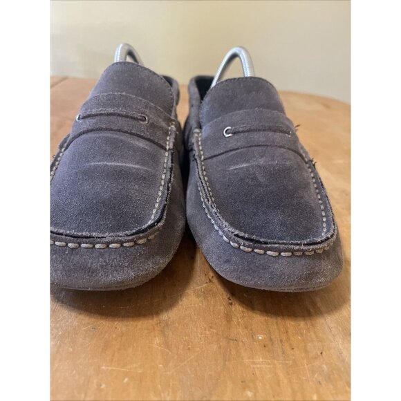 Bedstu Mens Gray Suede Leather Slip On Shoes Sz 9 Driving Moccasins main image 8
